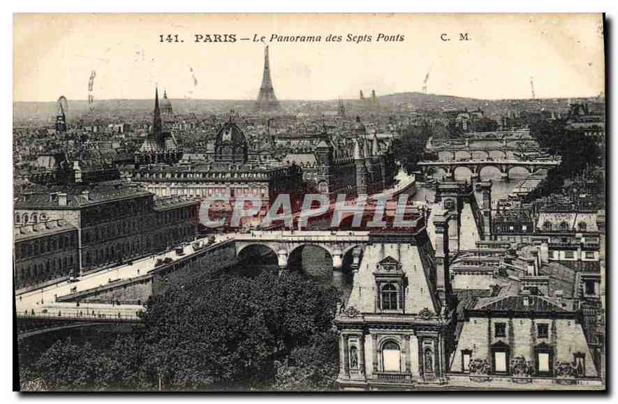 CPA Paris Le Panorama des Septs Ponts 