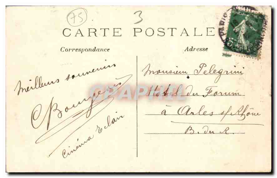 CPA Paris La Tour Saint Jacques  — Rückseite