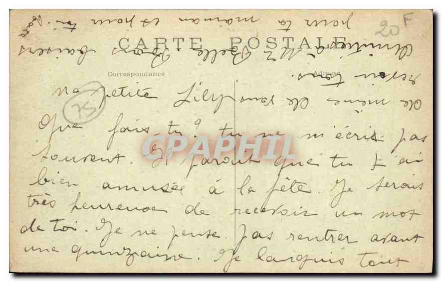 Paris — La Porte Saint-Denis — C.M. n°192 — Rückseite
