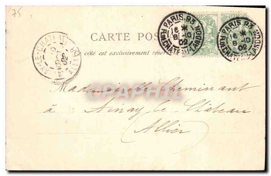 CPA Paris Buttes Chaumont La Passerelle  — Rückseite