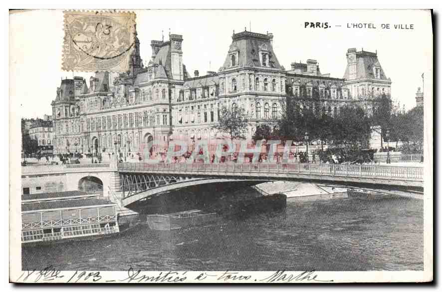 CPA Paris l'Hotel de Ville 