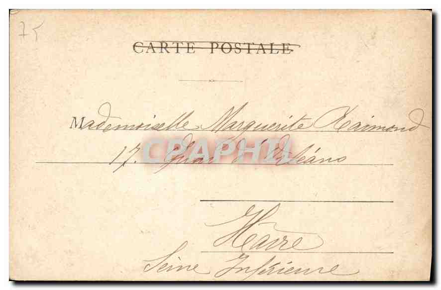 CPA Paris l'Hotel de Ville  — Verso
