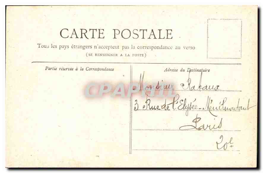 CPA Paris Notre Dame  — Verso
