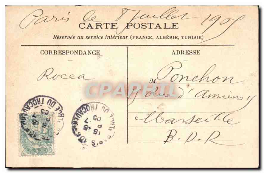 CPA Paris Chapelle du Bazar de la Charite  — Rückseite