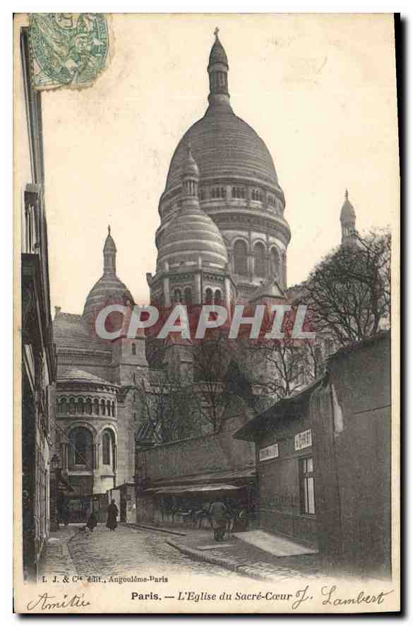 CPA Paris l'Eglise du Sacre Coeur 