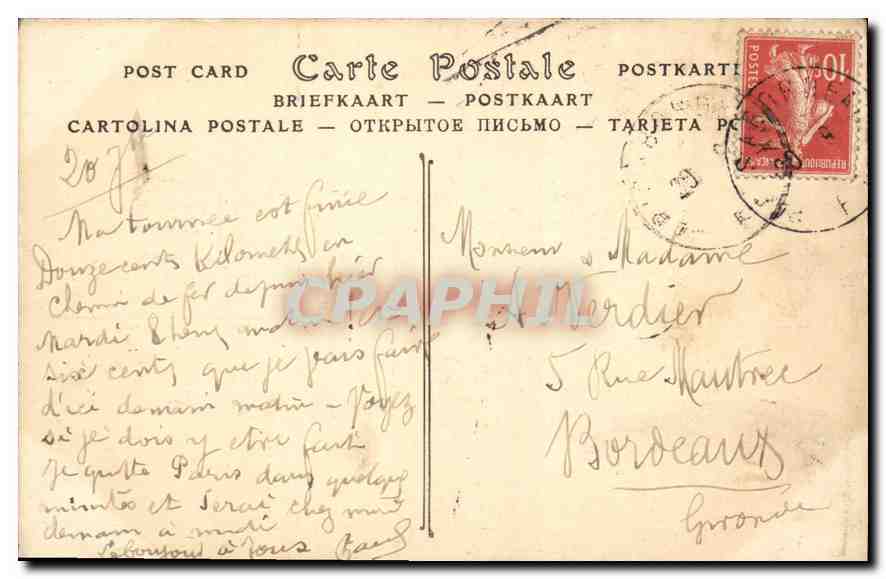 CPA Paris Le Pont en Change et le Palais de Justice  — Rückseite