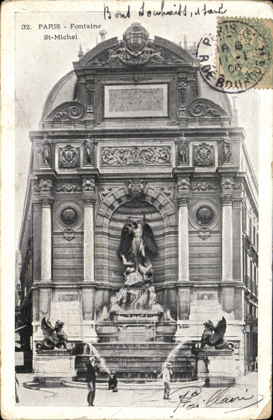 CPA Paris Fontaine St Michel 
