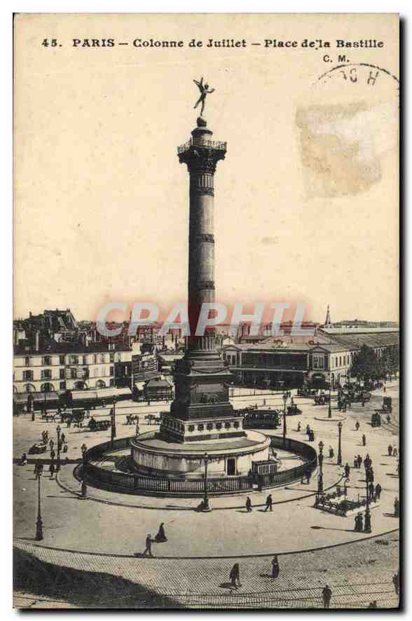 CPA Paris Colonne de Juillet Place de la Bastille 