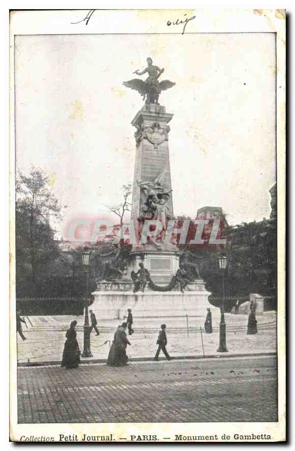 CPA Petit Journal Paris Monument de Gambetta 