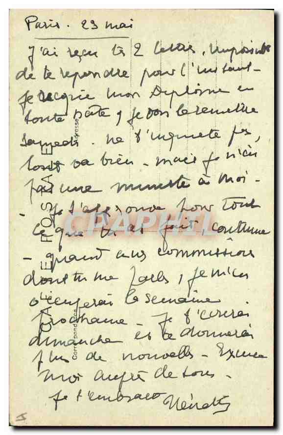 CPA Paris La Madeleine  — Rückseite