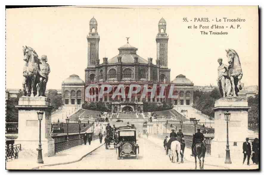 CPA Paris Le Trocadero et le Pont d'lena 