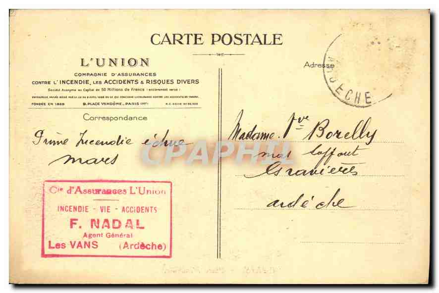 CPA Paris Place Vendome  — Rückseite