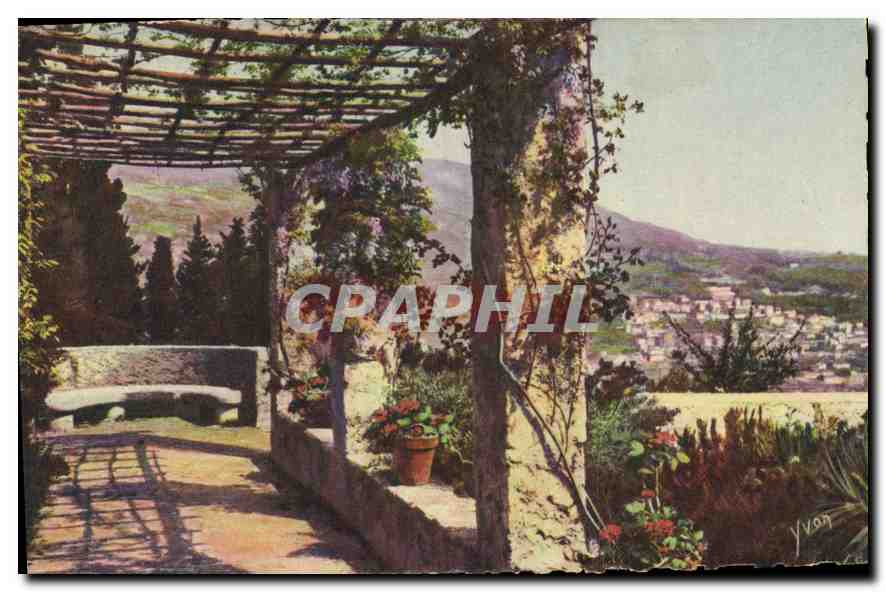 CPA La Douce France Cote d'Azur Nice Alpes Maritimes Pergola de l'abbaye de Cimiez 