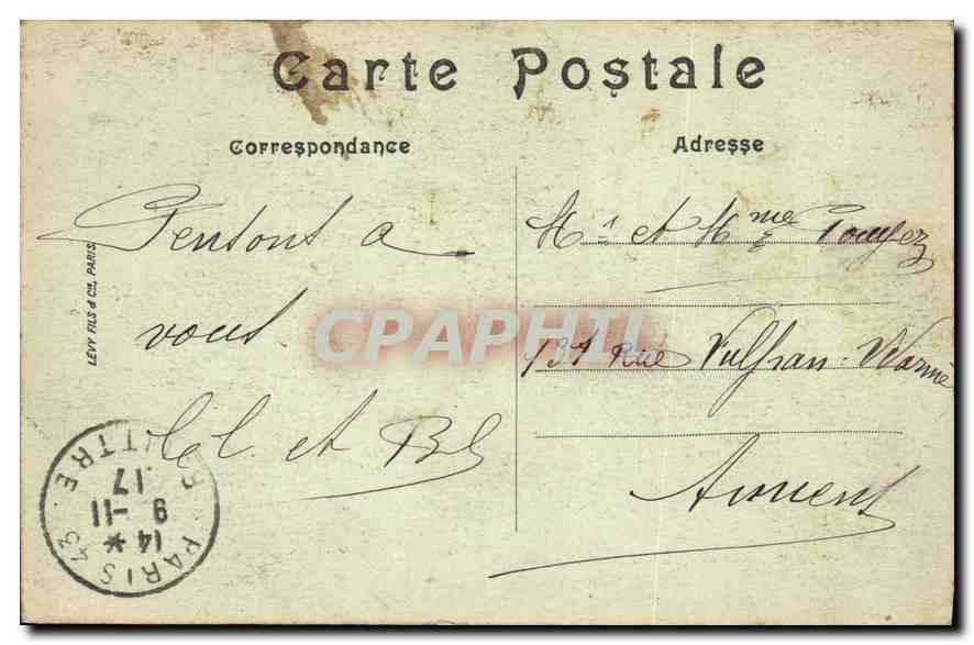 CPA Paris Saint Sulpice et la Place  — Rückseite