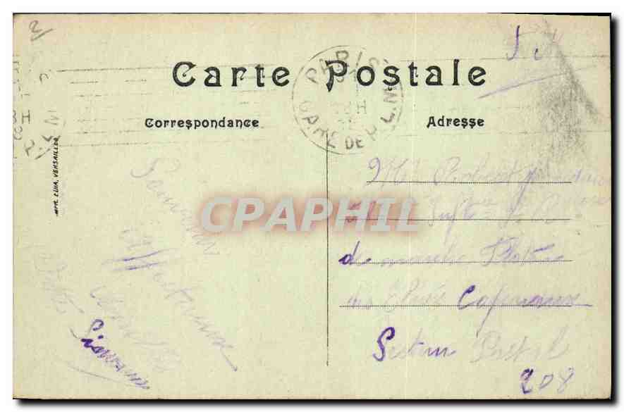 CPA Paris La Chambre des Deputes  — Rückseite