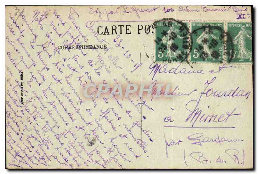 CPA Paris Le Petit Palais  — Rückseite