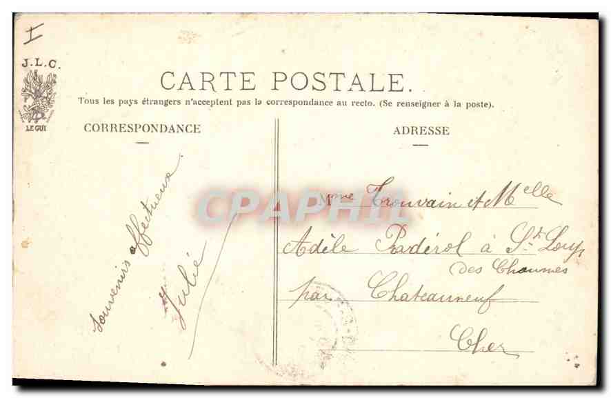 CPA Paris Eglise St Laurent  — Rückseite