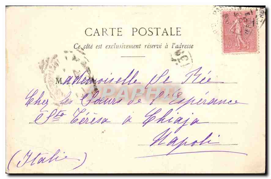 CPA Paris Square Delaborde  — Rückseite