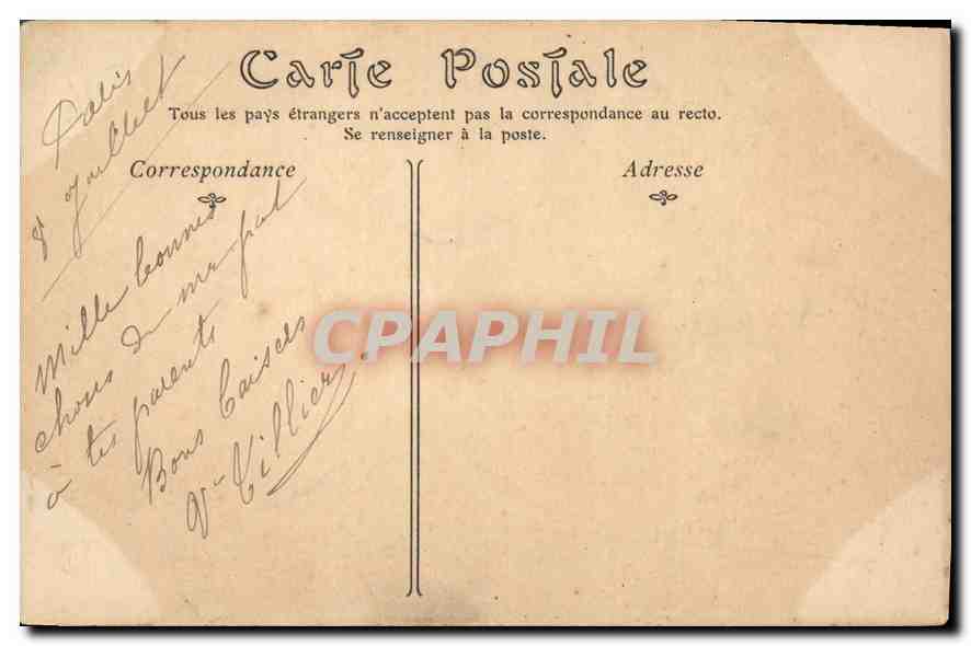 CPA Paris Hotel de Invalides La Chapelle Saint Louis  — Rückseite