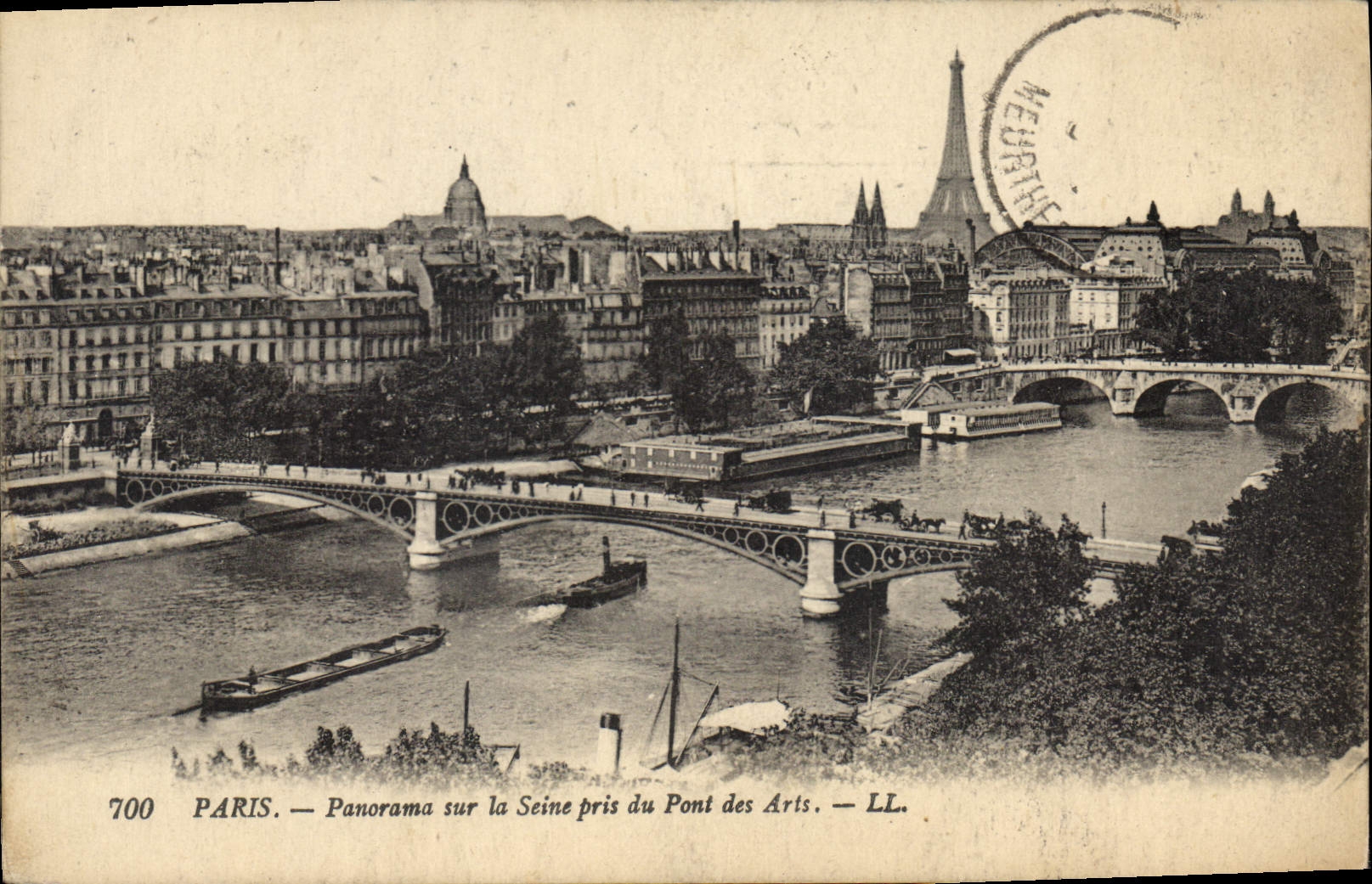Paris — Panorama sur la Seine pris du Pont des Arts — LL. — N° 700