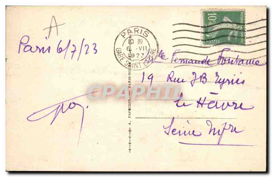 CPA Paris Le Lac du Bois de Boulogne  — Verso