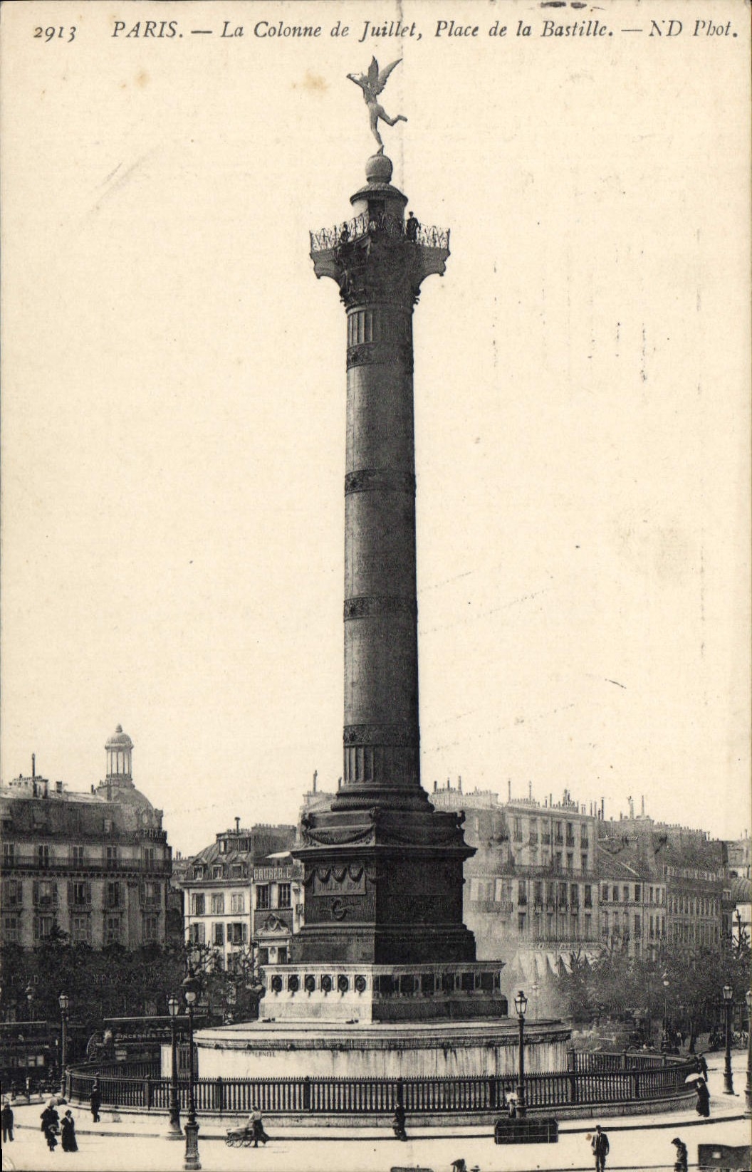 CPA Paris La Colonne de Jullet Place de la Bastille 