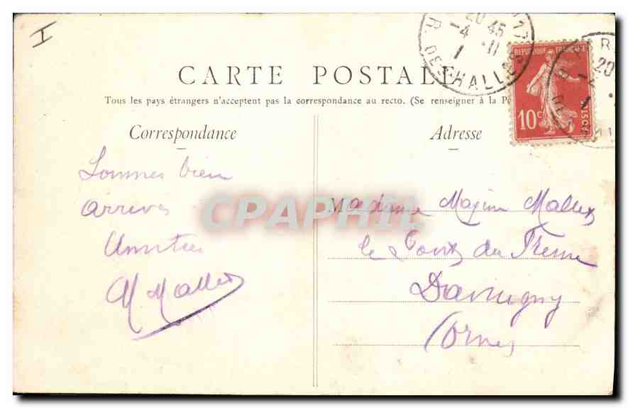 CPA Paris Fontaine Carpeaux  — Verso