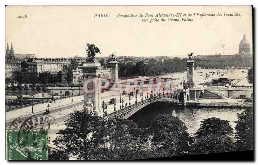 CPA Paris Perspective du Pont Alexandre III et des Palais 