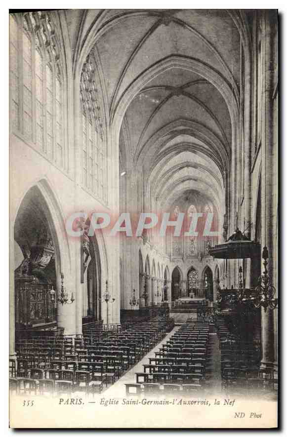 CPA Paris Eglise Saint Germain l'Auxerrois la Nef 