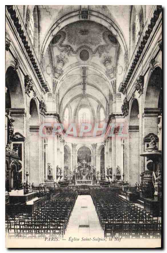 CPA Paris Eglise Saint Sulpice la Nef 