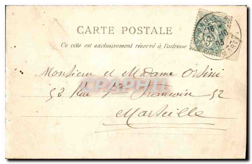 CPA Paris Place de la Republique  — Verso