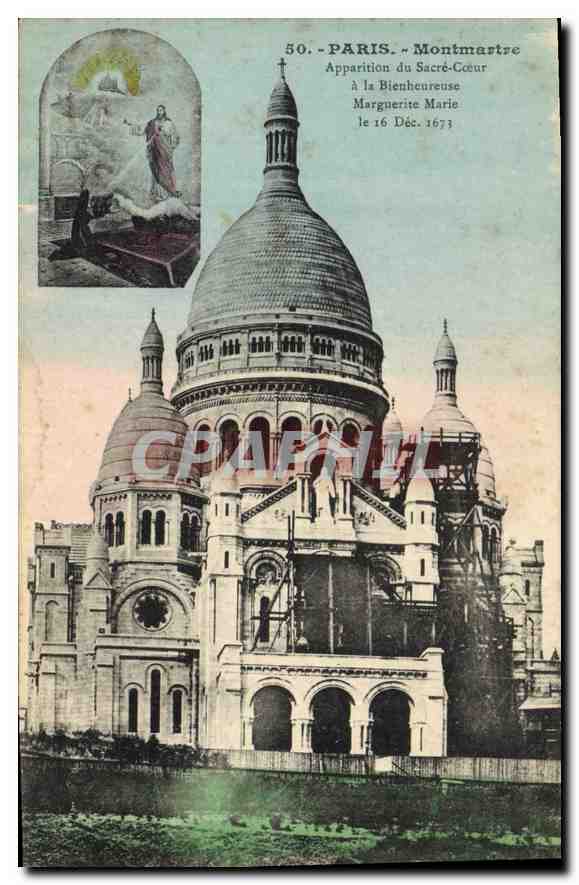 CPA Paris Montmartre Apparition du Sacre Coeur a la Bienheureuse Marguerite Marie le 16 Dec 1673 