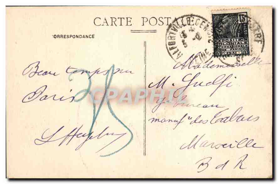CPA Paris la Madeleine  — Rückseite