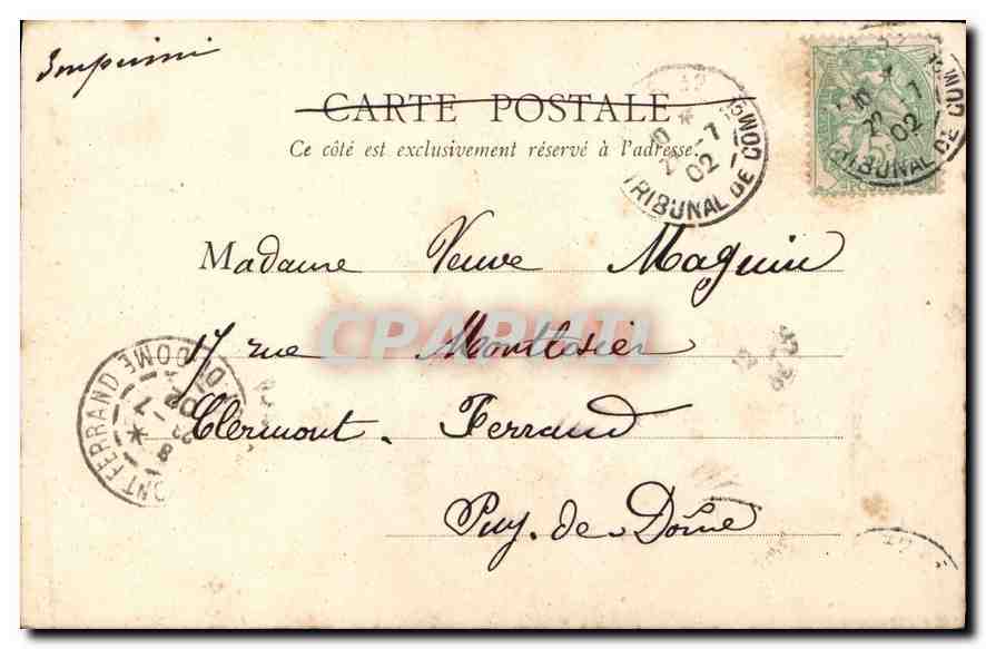 CPA Paris Notre Dame Facade  — Verso