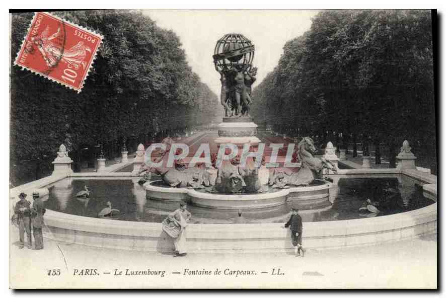 CPA Paris le Luxembourg Fontaine de Carpeaux 