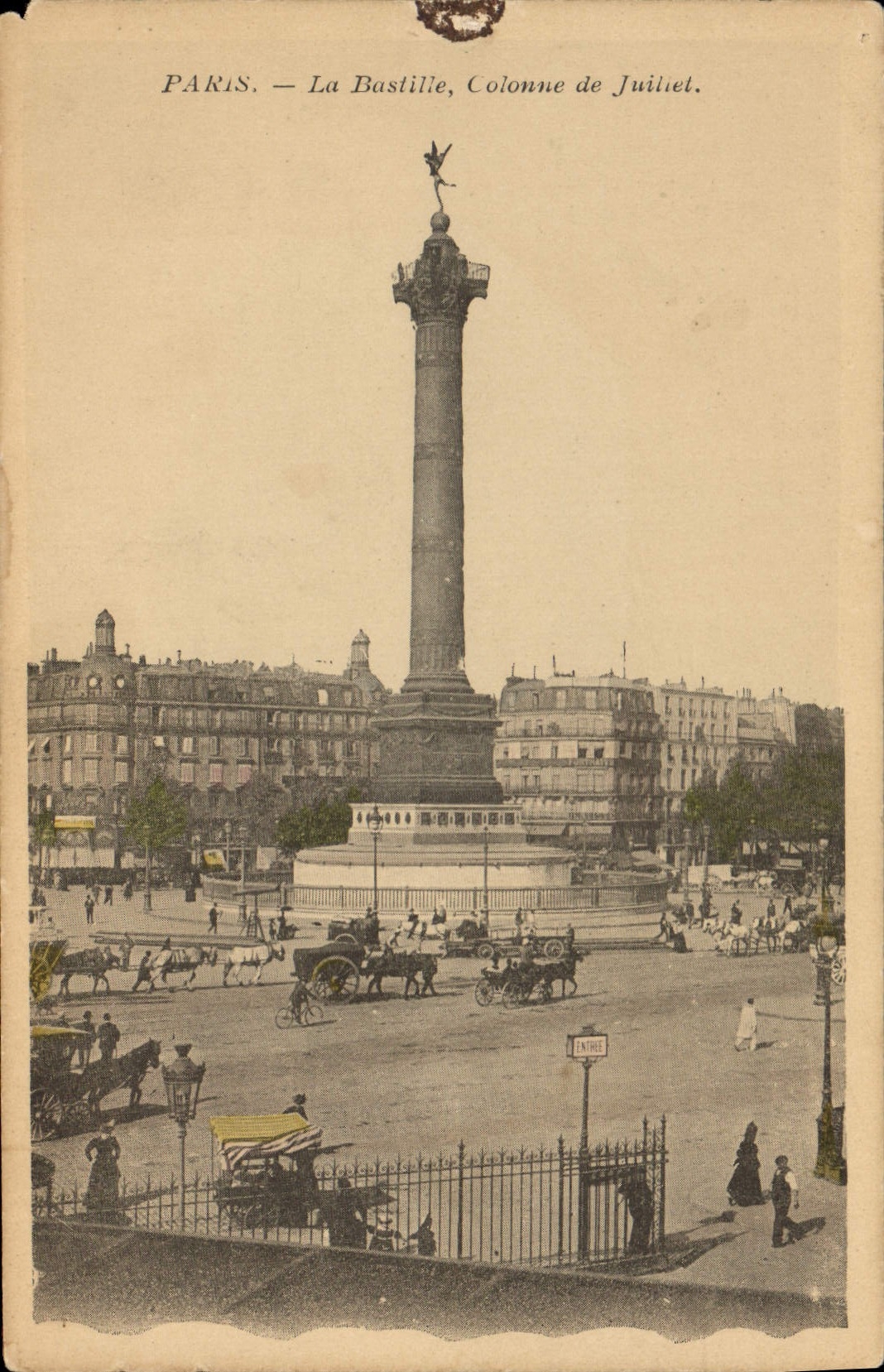 CPA Paris la Bastille Colonne de Juillet 