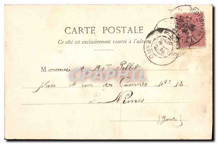CPA Paris le Jardin des Tuileries et la Rue de Rivoli  — Rückseite