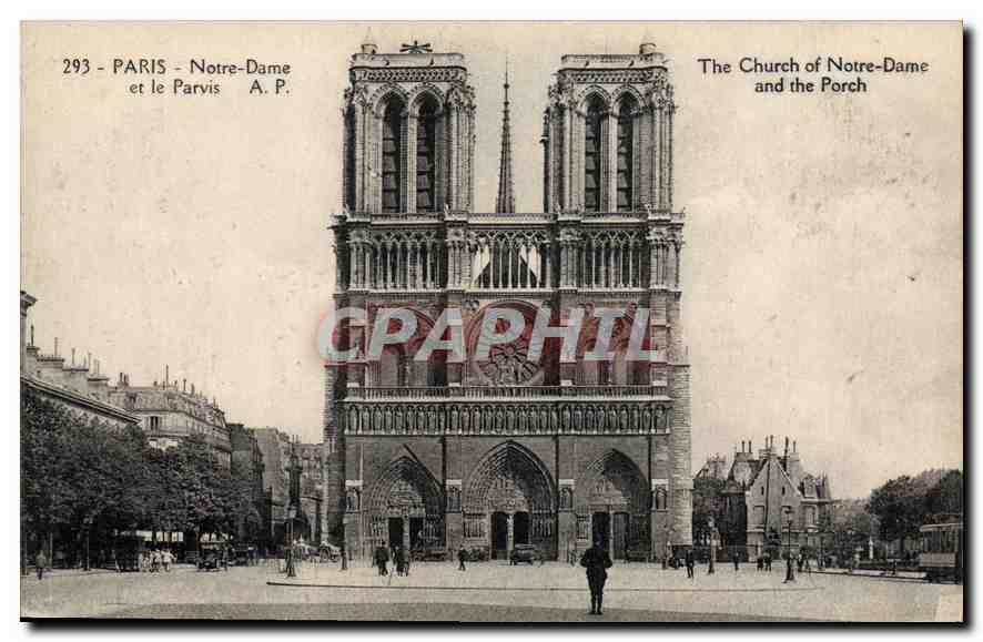 CPA Paris Notre Dame et le Parvis 