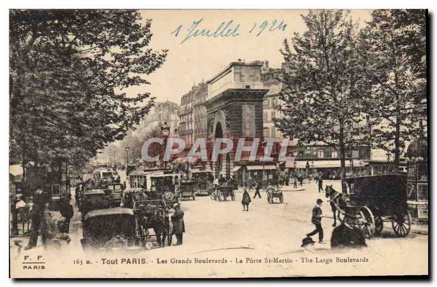 CPA Tout Paris les Grands Boulevards la Porte St Martin 