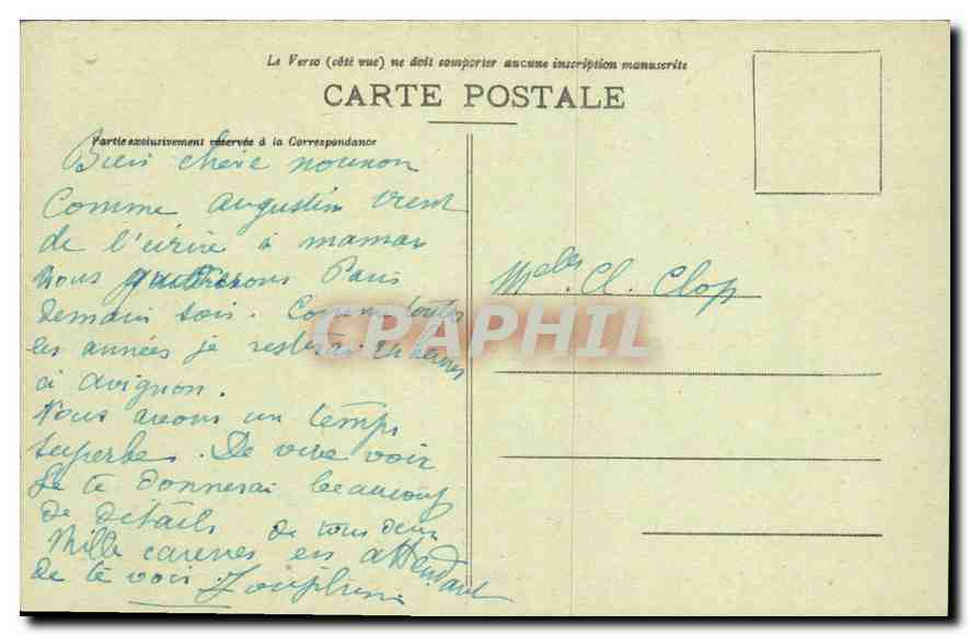 CPA Tout Paris les Grands Boulevards la Porte St Martin  — Rückseite