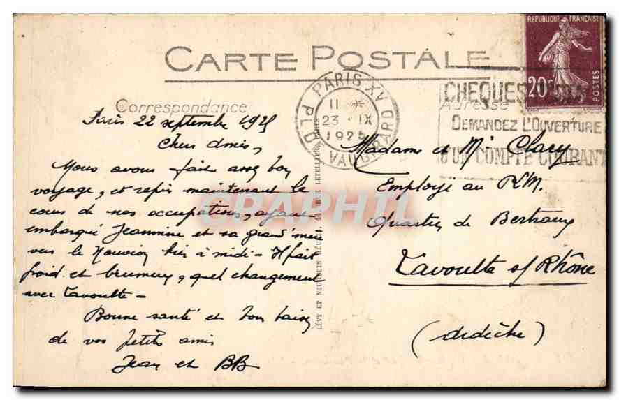 CPA Paris la Rue Soufflot et le Pantheon  — Rückseite