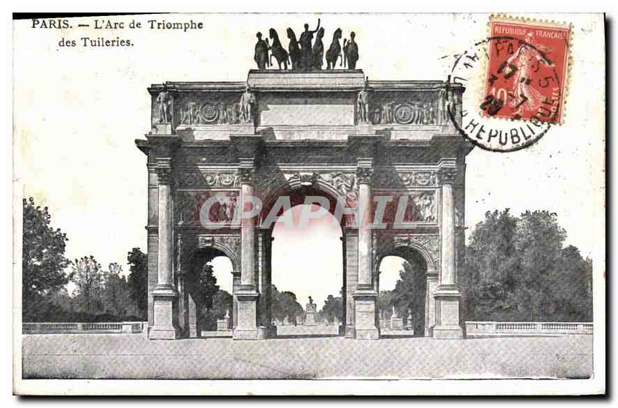 CPA Paris l'Arc de Triomphe des Tuileries 