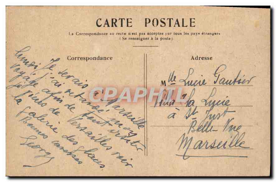 CPA Paris l'Arc de Triomphe des Tuileries  — Verso