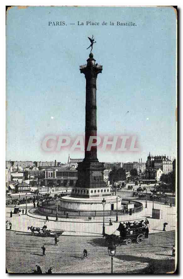 CPA Paris la Place de la Bastille 