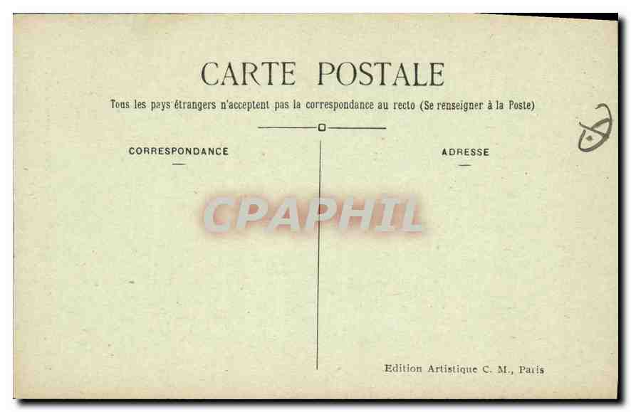 CPA Paris Bas Reliefs de l'Arc de Triomphe de l'Etoile la Resistance par Etex  — Rückseite