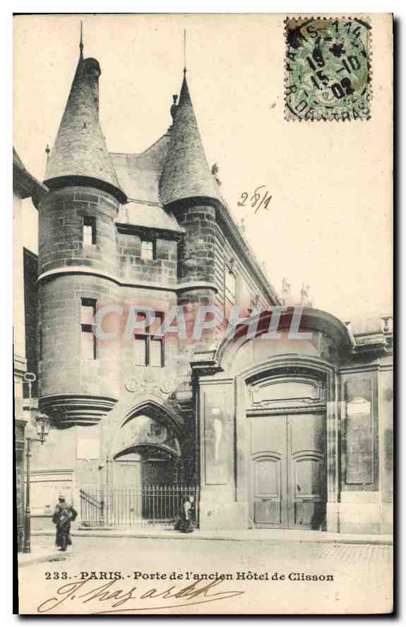 PARIS - Porte de l'ancien Hôtel de Clisson — J. Hazard, n° 233