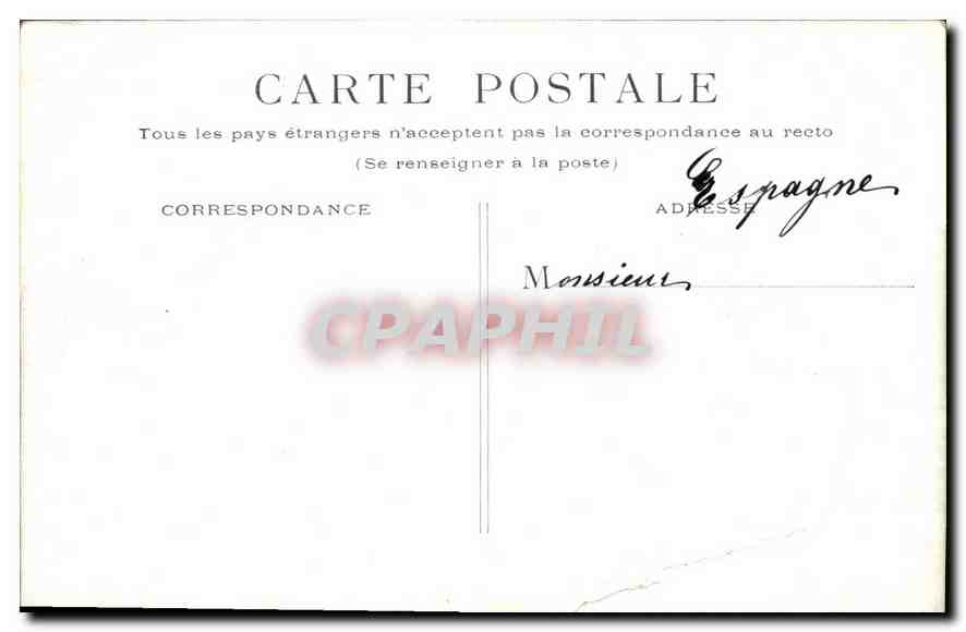 CPA Paris hotel de Ville  — Rückseite