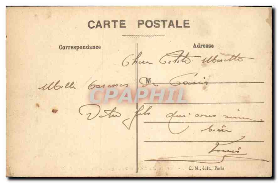 CPA Paris Jardin du Luxembourg le Bassin  — Rückseite