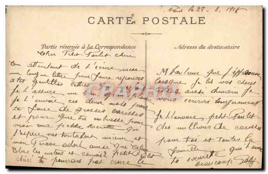 CPA Paris la Tour Saint Jacques  — Rückseite