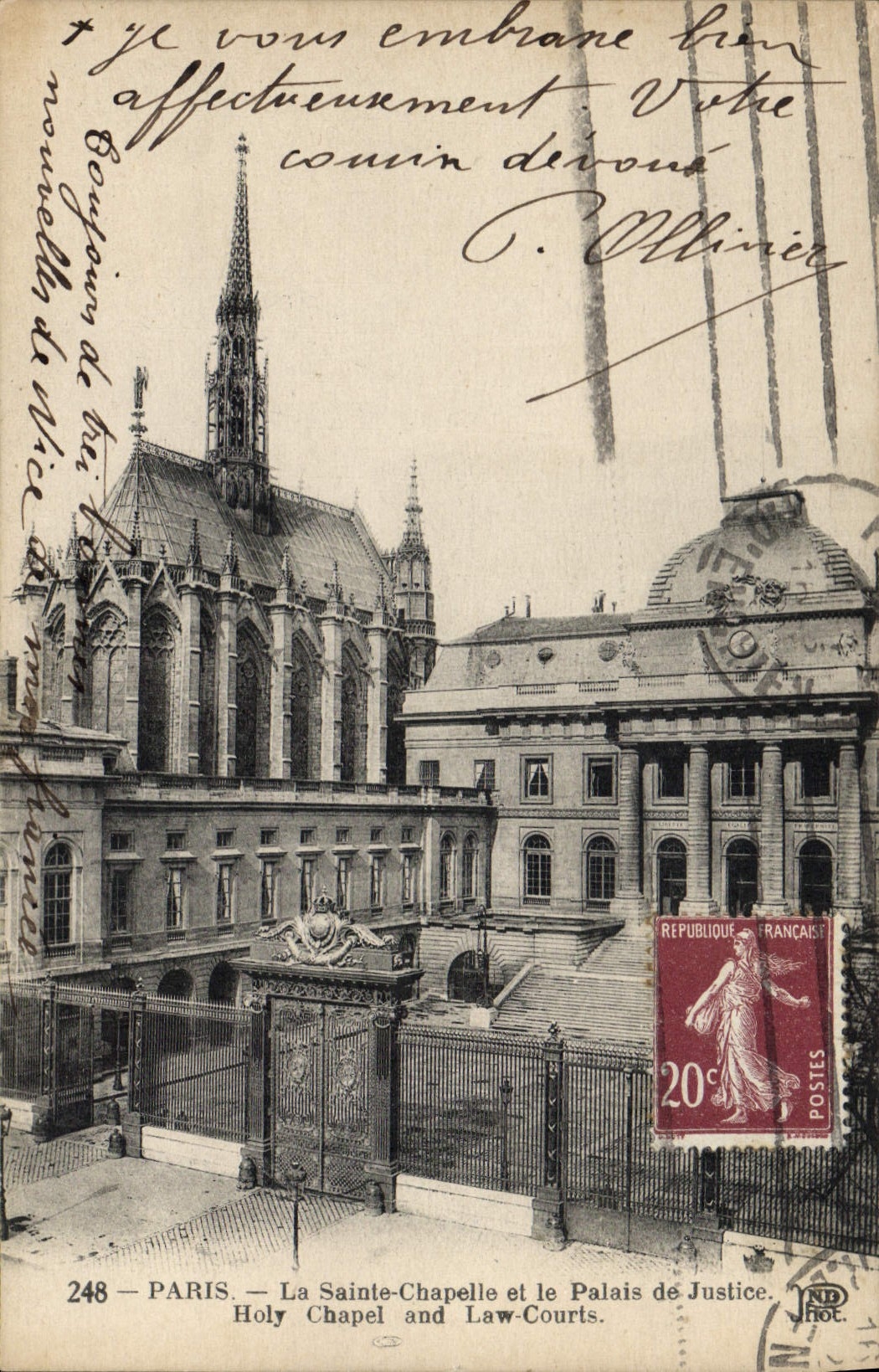 CPA Paris la Sainte Chapelle et le Palais de Justice 